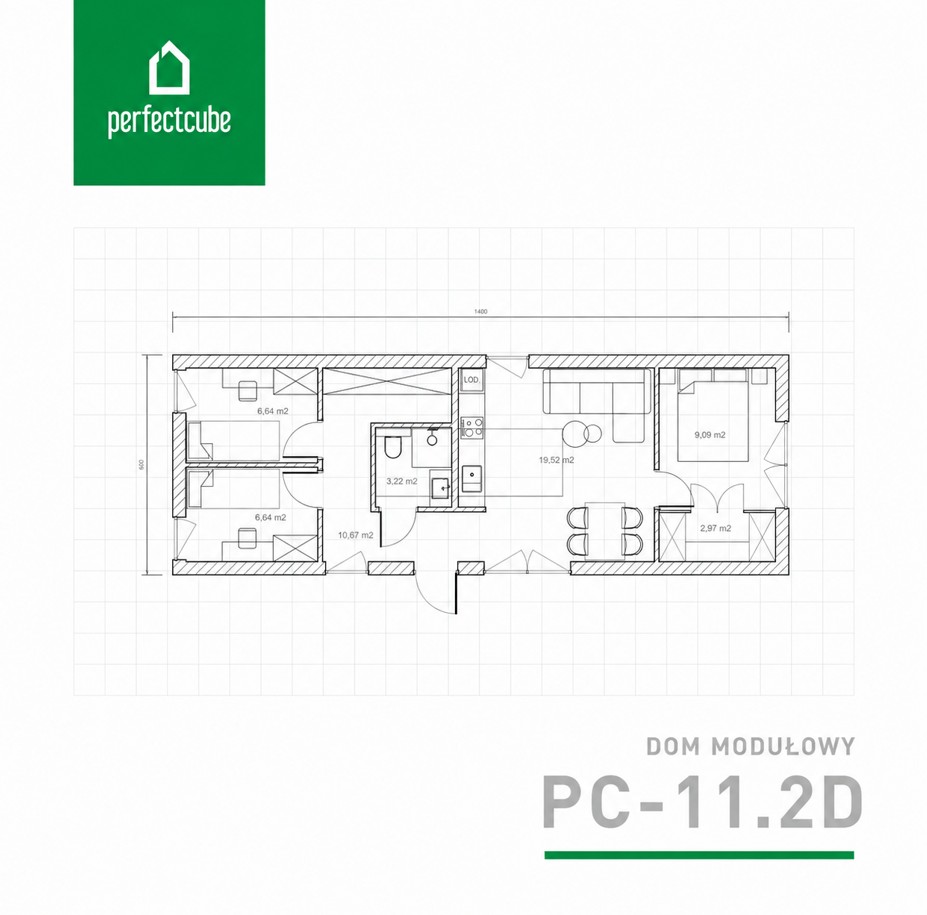 rzuty dom modułowy PC-11.1