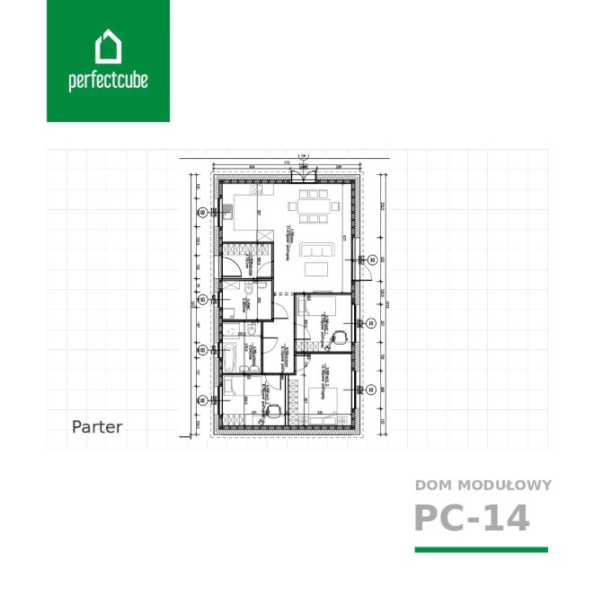 rzut dom modułowy PC-13