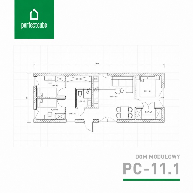 rzuty dom modułowy PC-11.1